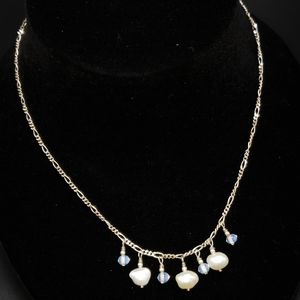Handmade Silver, Pearl and Moonstone Necklace